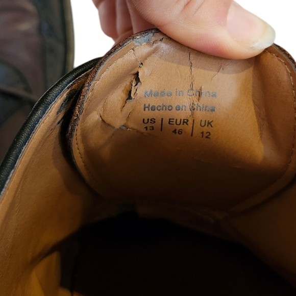 Aldo Black and Brown Leather Lace Up Dress Shoes, Oxford Shoe, Size 13 - Picture 12 of 12